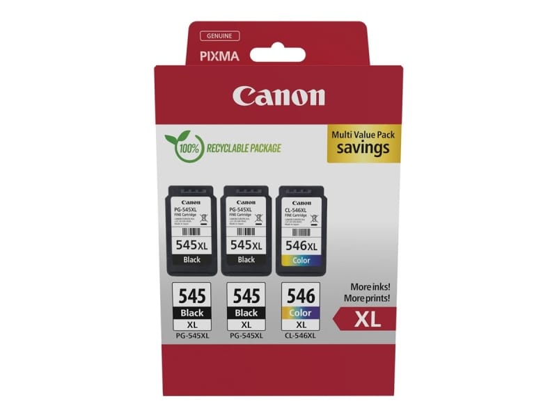 tinteiro canon 545 546 545xl 546xl preto tricolor