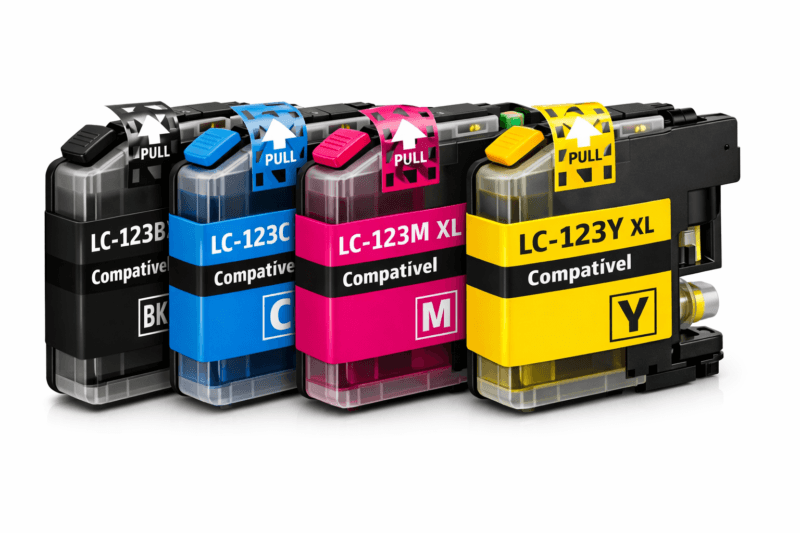 tinteiros compativeis brother lc 123 pack